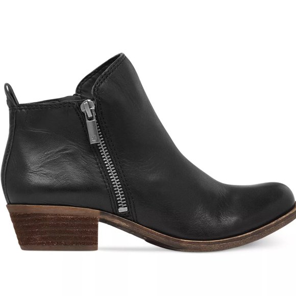 Lucky Brand Women's Basel Leather Booties Black Size 9 - Picture 2 of 8